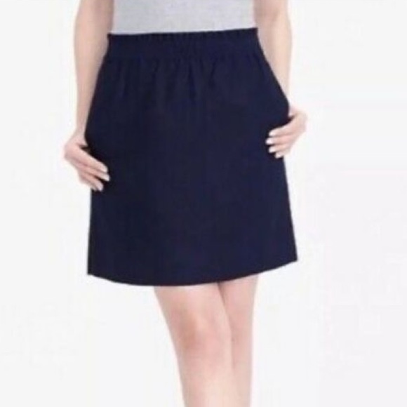J. Crew Factory Sidewalk Skirt • Linen Blend Navy - Picture 9 of 9